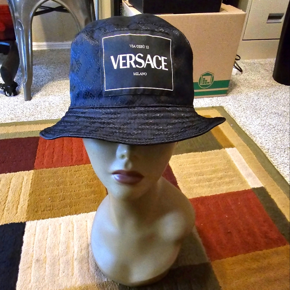 VERSACE Logo Patch Bucket Hat - Picture 2 of 6